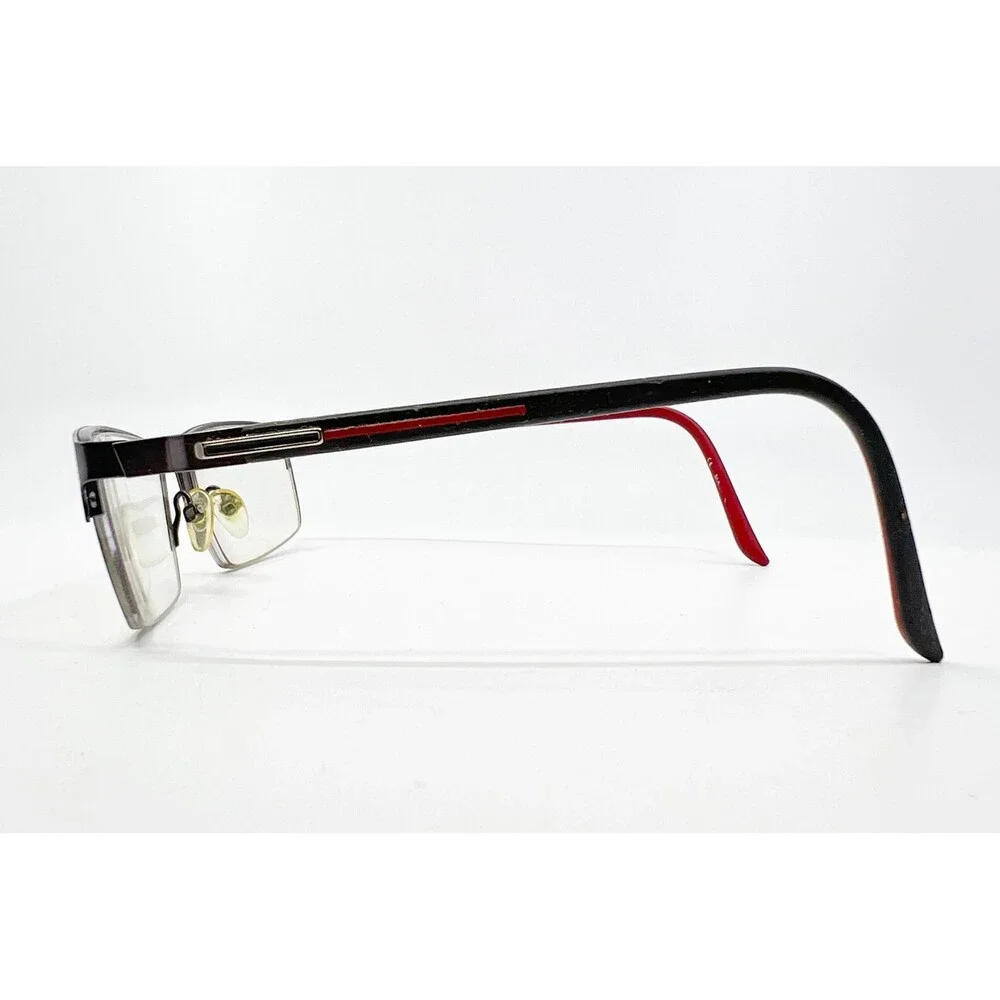 Bulova Eyeglasses Mens Gunmetal Semi-Rimless Rectangular Pendleton 53-17-140